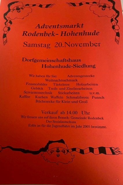 Einladung zum Weihnachtsmarkt in Rodenbek